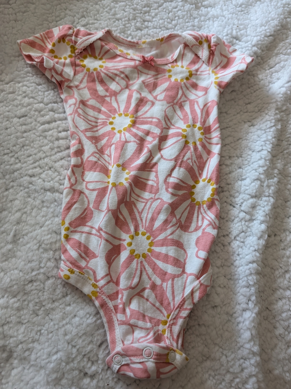 Carter's Pink and Yellow Floral Short-Sleeve One-Piece